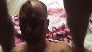 Shit on his face and rub it in