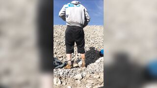 Pissing and shitting in filthy clothes
