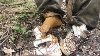 5 Diapers and sneakers full of shit