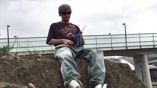 Pissing on myself outdoors