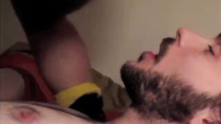 Hairy Frenchman fed shit