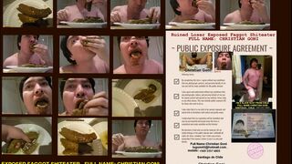 christian goni exposed shiteater eating shit from the bowl