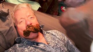 Black Man Wakes Fag to Face Fuck Him, Feed Him Shit