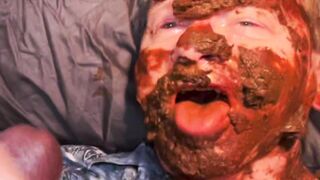 Black Man Wakes Fag to Face Fuck Him, Feed Him Shit
